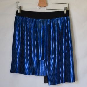NWT ASOS Soaked In Luxury Pleated Metallic Skirt